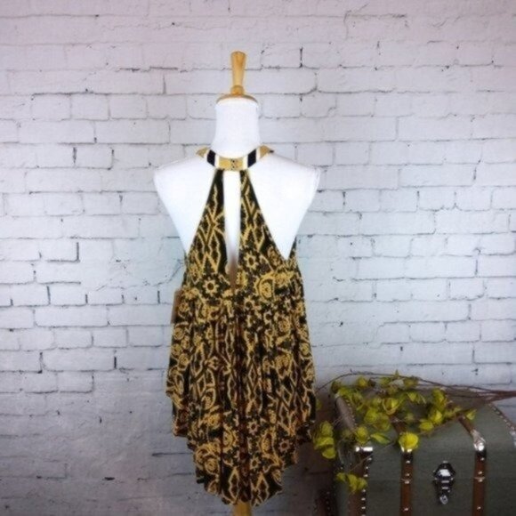 Free People Mimi High-low Tunic Top Black Combo Size XS - Picture 3 of 6